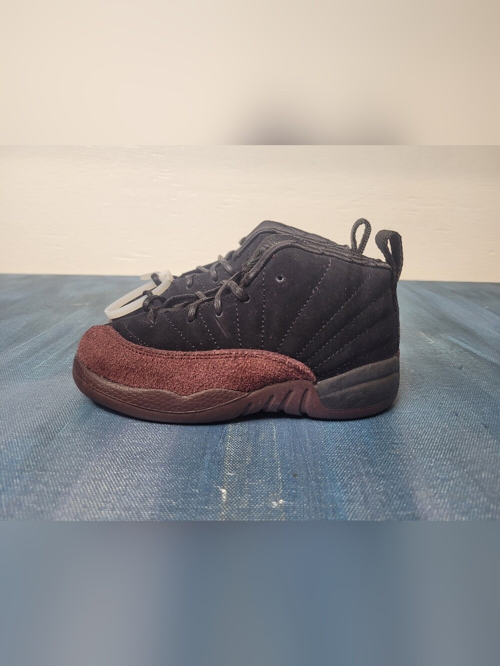 Air Jordan Toddlers Retro 12 A Ma Maniere Black Burgundy Size 9c New